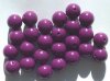 25 12mm Round Opaque Purple Vintage Acrylics